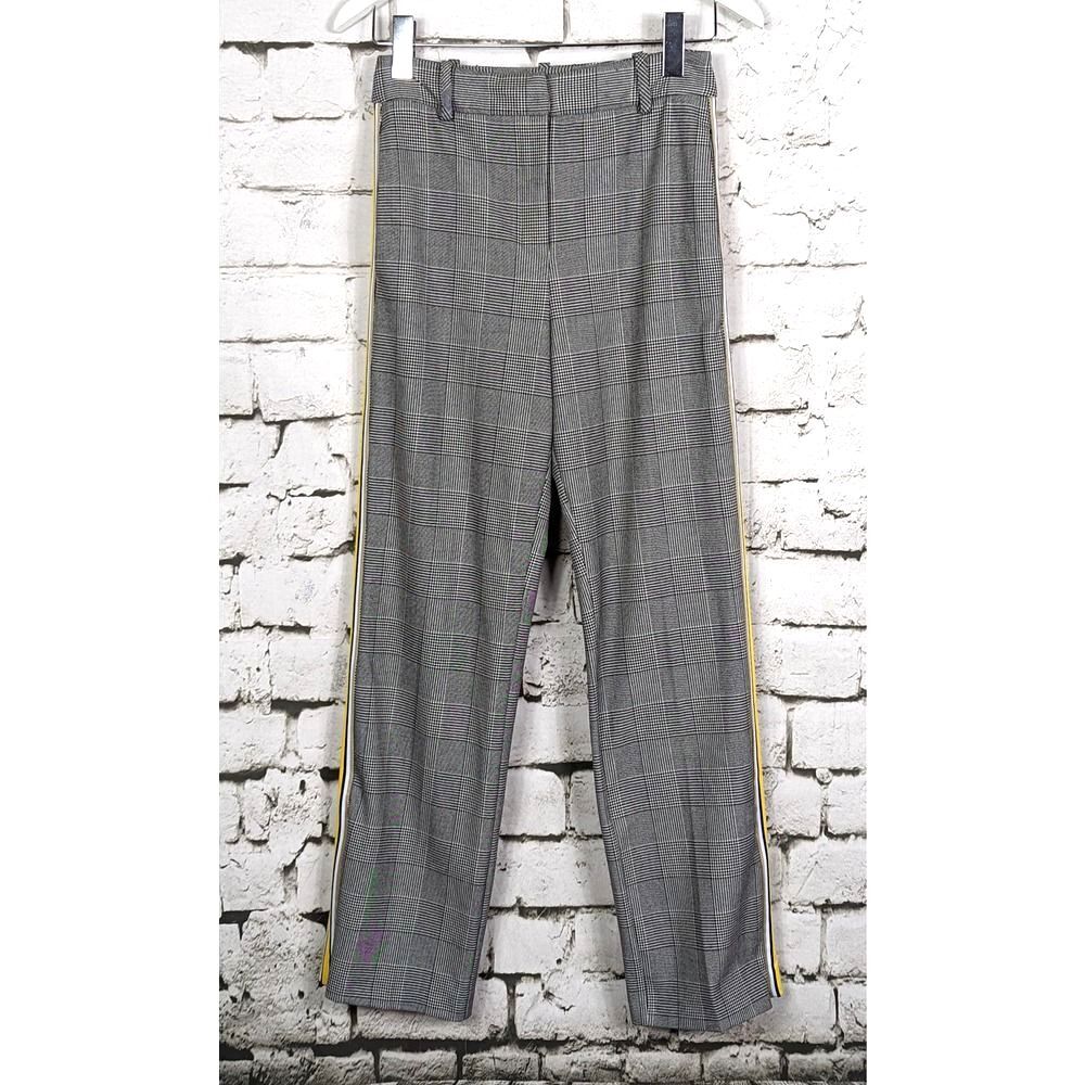 TOPSHOP Academia Glen Plaid Trouser Contrast Stripe Menswear Sporty Size 4
